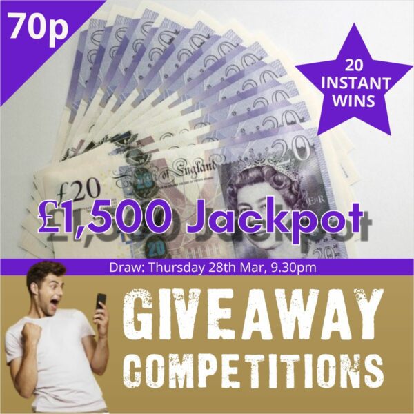 £1500 For 70p Plus 20 X Instant Wins