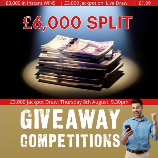 6K Split - £3000 End prize plus £3000 worth of instants