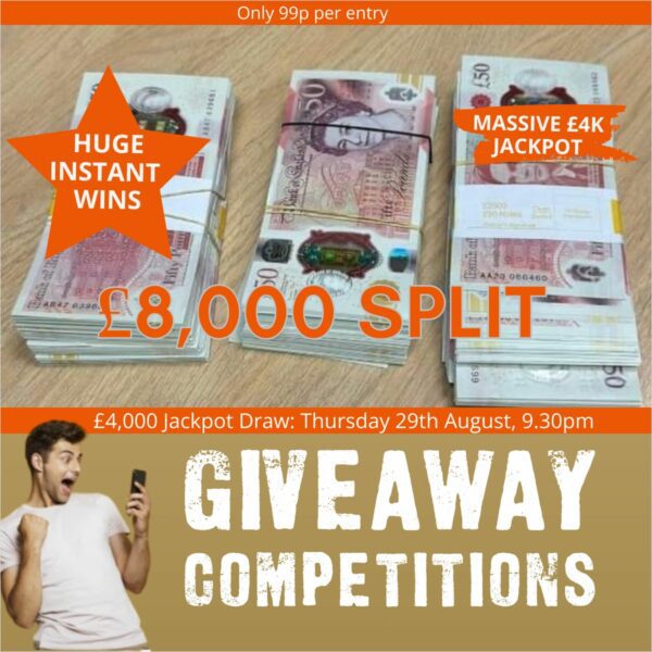 Win £8000 cash