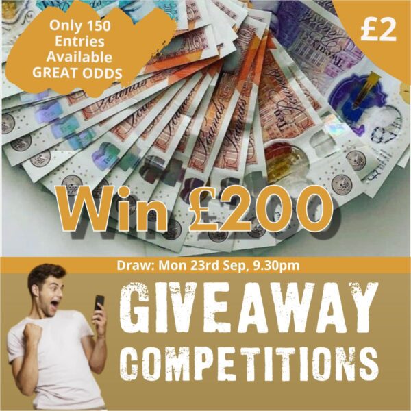 £200 for £2 only 150 entries