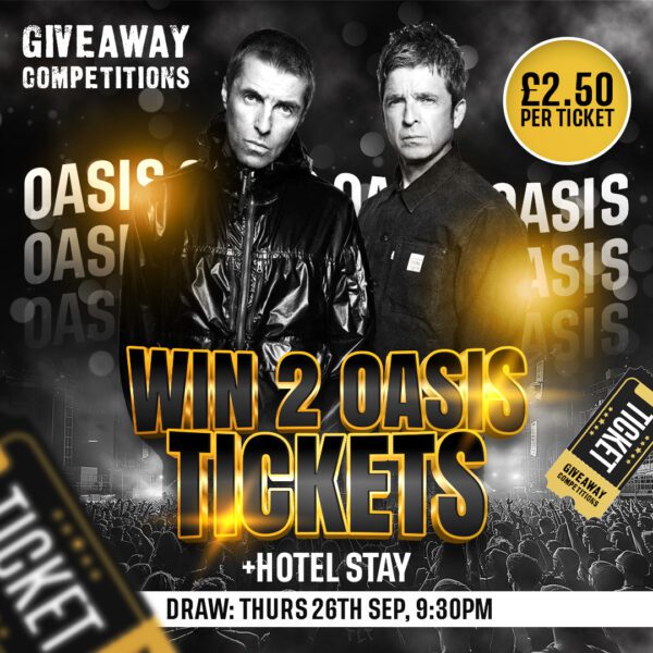 Win 2 Oasis tickets for Croke Park & Hotel stay in Dublin