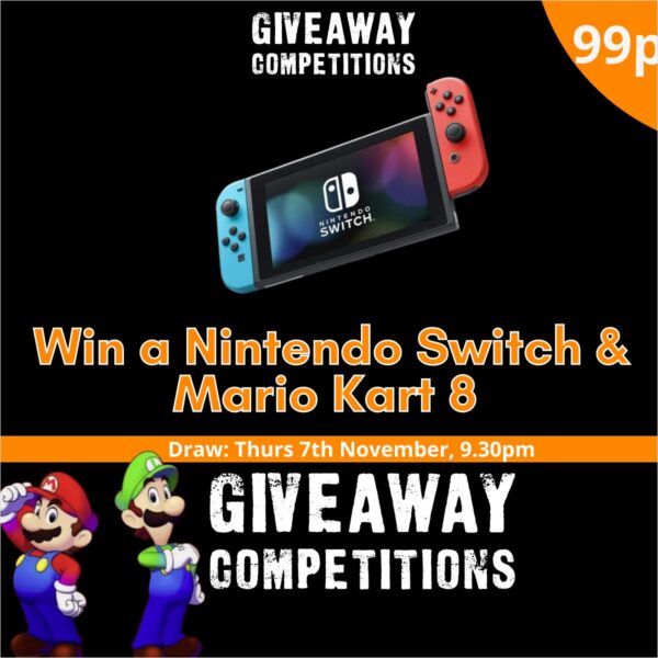 Nintendo Switch Console with Mario Kart Deluxe 8
