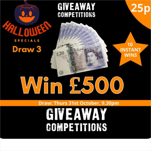 Win £500 for 25p plus 10 instant wins