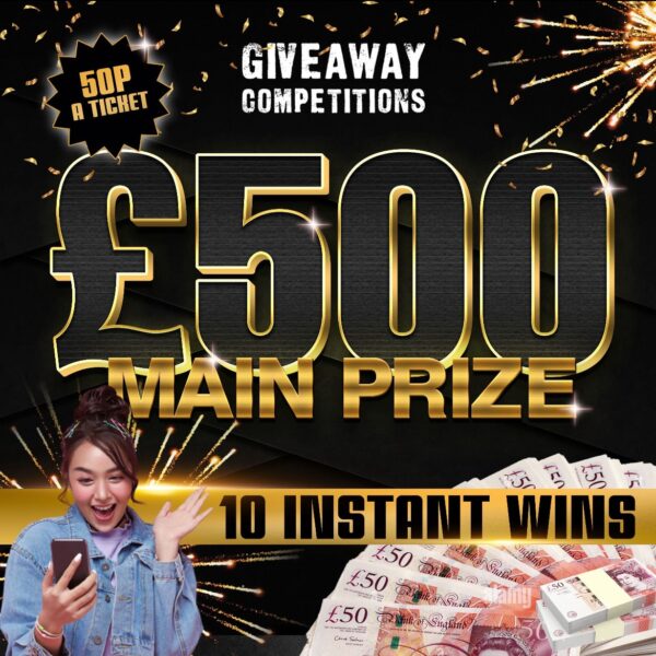 Win £500 for 50p plus 10 instant wins