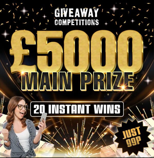 Win £5000 for 99p plus 20 instant wins