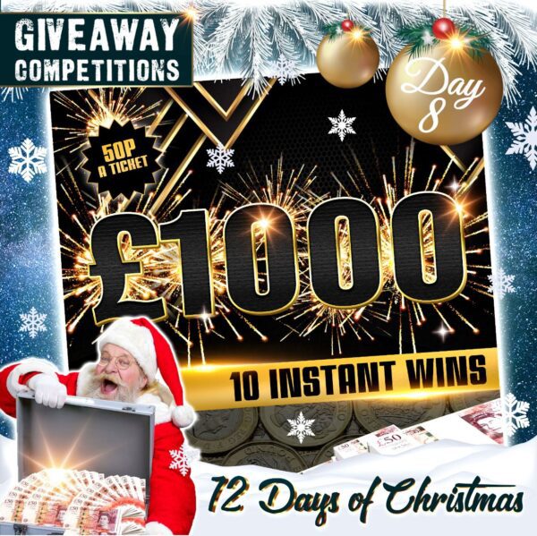 £1000 for 50p plus 10 instants