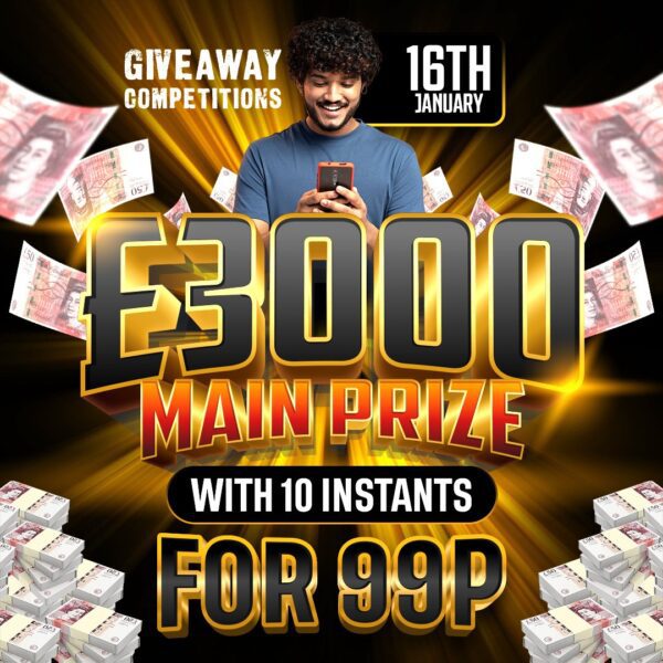 £3000 for 99p with 10 instant wins