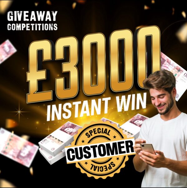 £3000 Cash Fund - 81 Chances to win - £300 main prize - Customer Special