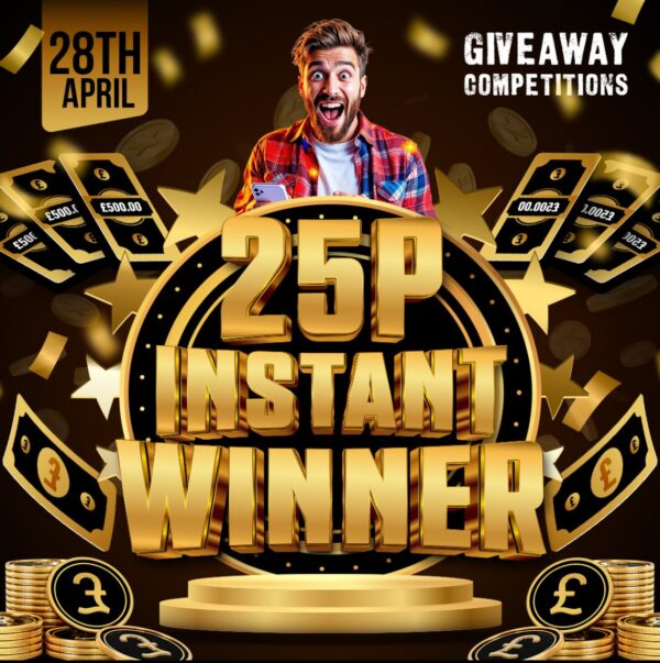 25p Instant Winner - 181 Chances to win