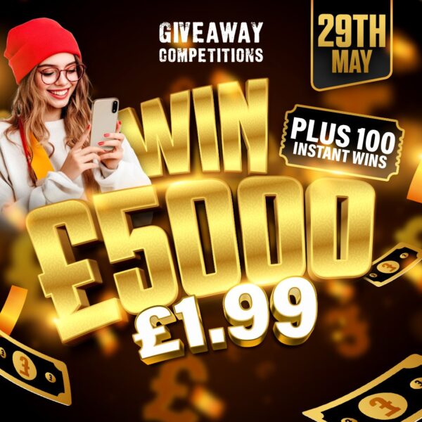 £5000 for £1.99 plus 100 instant wins