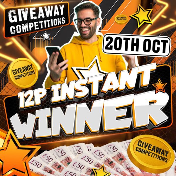 12p Instant winner - 162 chances to win